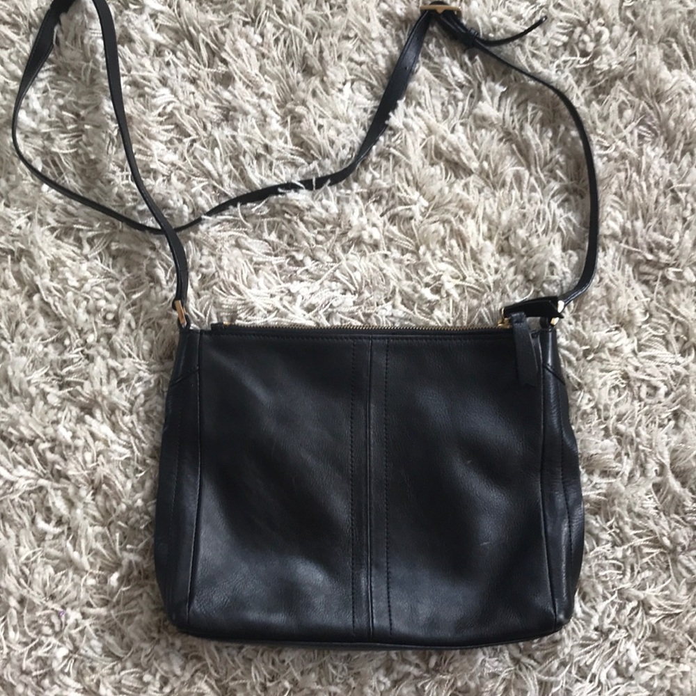 HALOGEN LEATHER CROSSBODY BAG